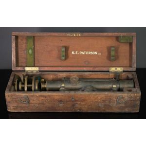 Troughton & Simms brass Surveyors Transit. Wood cased,…