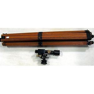 A vintage 'E. R. Watts & Son' theodolite and a timber tripod