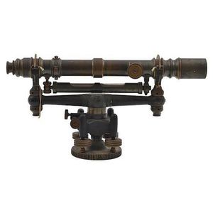 Transit or Theodolite Brass Surveyor Instrument & Case, Stanley, London