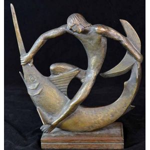 A Danish style bronze figure, mid 20th century, artist unknown…