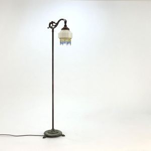 1940s Art Deco Fringed Shade Steel Floor Lamp, 138cm - Lamps - Standard ...