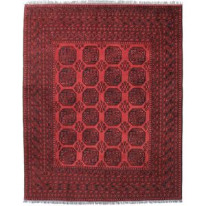 A classic Afghan Bokhara tribal rug, 335 x 262 cm. A simple…