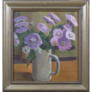 Ellen Trotzig (1978-1949, Swedish), still life with flowers…