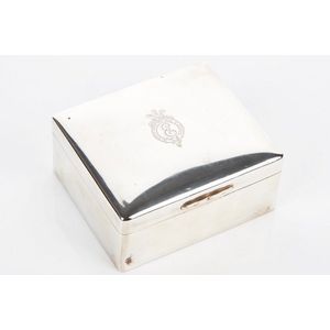 Prince of Wales' Gift: Sterling Silver Cigarette Box - Smoking ...