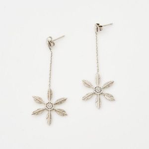 Feather Snowflake Drop Earrings by Boh Runga - Earrings - Jewellery