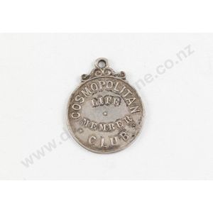New Zealand silver Cosmopolitan club life member medallion, to…