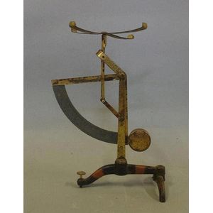 Antique Edwardian Brass and Oak Postal Scales for Letters 