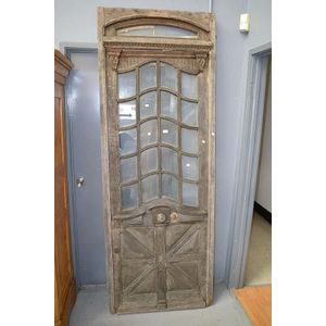 Antique French 19th century Louis XVI style entrance door, 237…