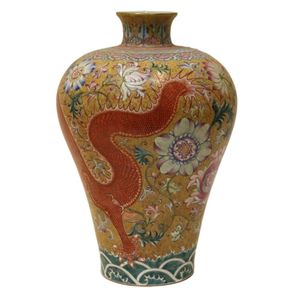 A Chinese Meiping 'Dragon' porcelain vase, bearing Qianlong&hellip;