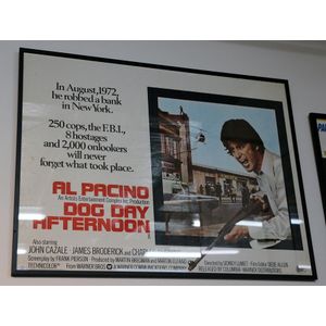 Al Pacino dog day, afternoon, vintage movie poster. 75 x 100 cm