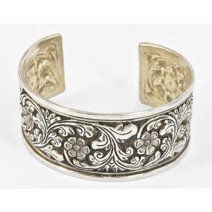 Handmade Concave Silver Cuff Bracelet For Sale Australian Made