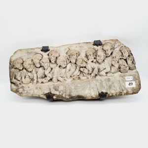 Portuguese stone plaque, carved stone depicting 'The Last…