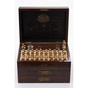 A mahogany homeopathic medicine chest by Poulton & Sons…