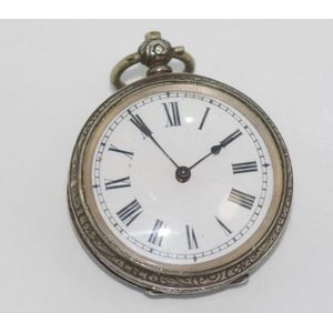 Key-wind silver open face pocket watch - Watches - Pocket & Fob ...