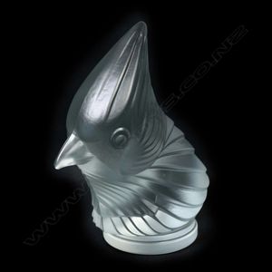 An American Fostoria Glass 'Silver Mist' Cardinal Head hood…
