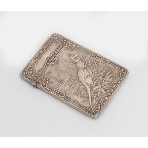 An Edward VII sterling silver card case by Crisford & Norris…