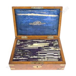 Stanley Drawing Instruments Set in Oak Case - Nautical Equipment ...