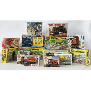 Sixteen various Airfix model kits, including windmill post mill…