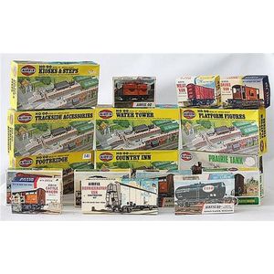 Twenty various Airfix model kits, including Prairie tank and…