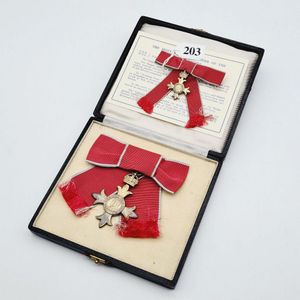 OBE medallion, most excellent order of the British empire, two…