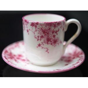 Set of 7 Antique Foley Shelley on sale pink/white cup & saucer