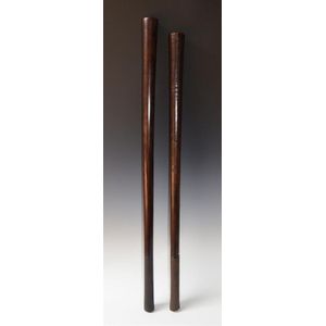 Pair of Exceptional Fijian Bowai Pole Clubs - S/E Asia, Oceania ...