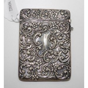 George V Sterling silver card case hallmarked Birmingham 1911,… - Card ...