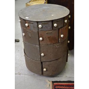 Metters 1930's revolving circular spice cabinet with porcelain&hellip;
