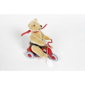 Teddy Bear, boxed Bing 'Wild Willy' Tinplate Bear/Scooter