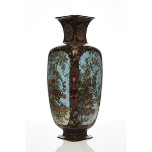 Important Japanese cloisonne vase, Meiji period (1868-1912), in…