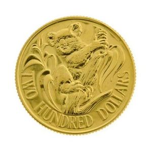 A Royal Australian mint $200 koala coin, uncirculated 22ct gold…