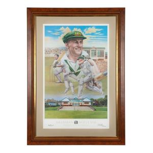 Don Bradman, original signature on 'The Don' print by Brian… - Sporting ...