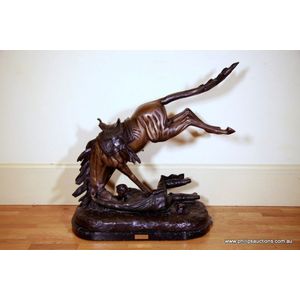A fine large bronze, 'The Wicked Pony', after Frederic…