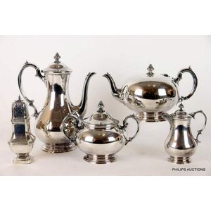 A Victorian silver plated tea and coffee service, plus other,…