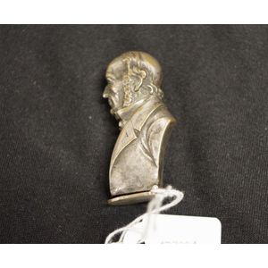 Antique English figural brass vesta depicting Prime Minister -…