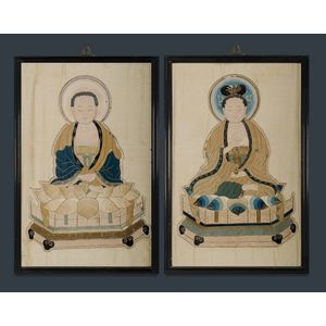 Framed Japanese Oshi-E Textile Art Meiji Period from a Large Set in 2023