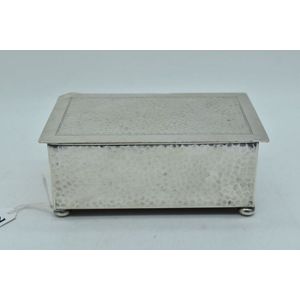 WMF hand beaten silver cigarette box cedar lined sectional…