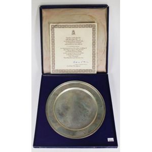 Silver 1972 Royal Wedding commemorative plate limited edition #…