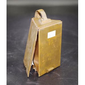 Vintage brass lady's cigarette & cosmetic case three section…
