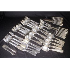 Cohr Denmark silver sixty eight piece cutlery set settings for…