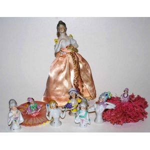 Collection eight various ceramic half dolls including 3 various…