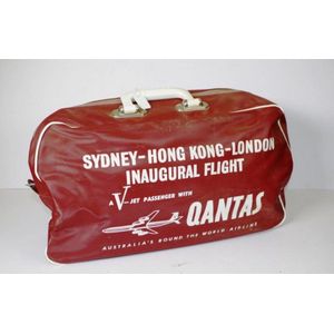 Vintage Qantas Sydney-Hong Kong-London bag issued for Inaugural…