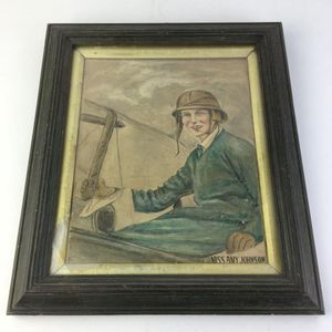 Thank God. Amy Johnson in her aeroplane Jason 1930s, image 28 x…