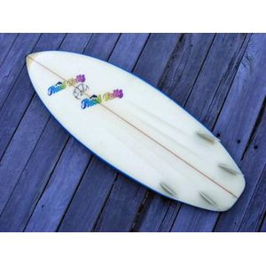 Schroff Twin Fin 360 Early 1980s Rocket Surfboard, All Original