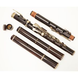 Rare 19th circa ebony & silver Rudall & Rose flute marked for…