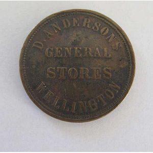 19th century D.Andersons General Stores Wellington token the…