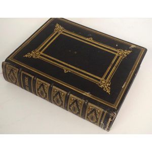 Large Victorian leather bound holy bible Oxford press, 1866