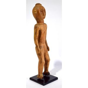 A fine carved wood ancestral figure, Nias Island, North Sumatra…