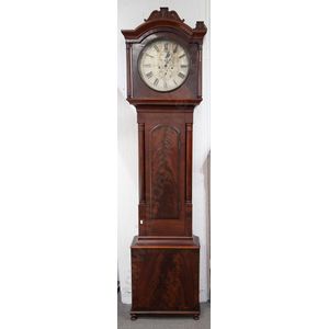 19th century Scottish mahogany longcase clock by James Watson&hellip;