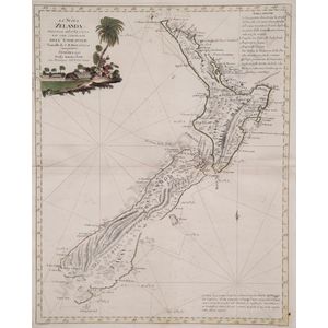 Antonio Zatta La Nuova Zelanda hand coloured map with title…